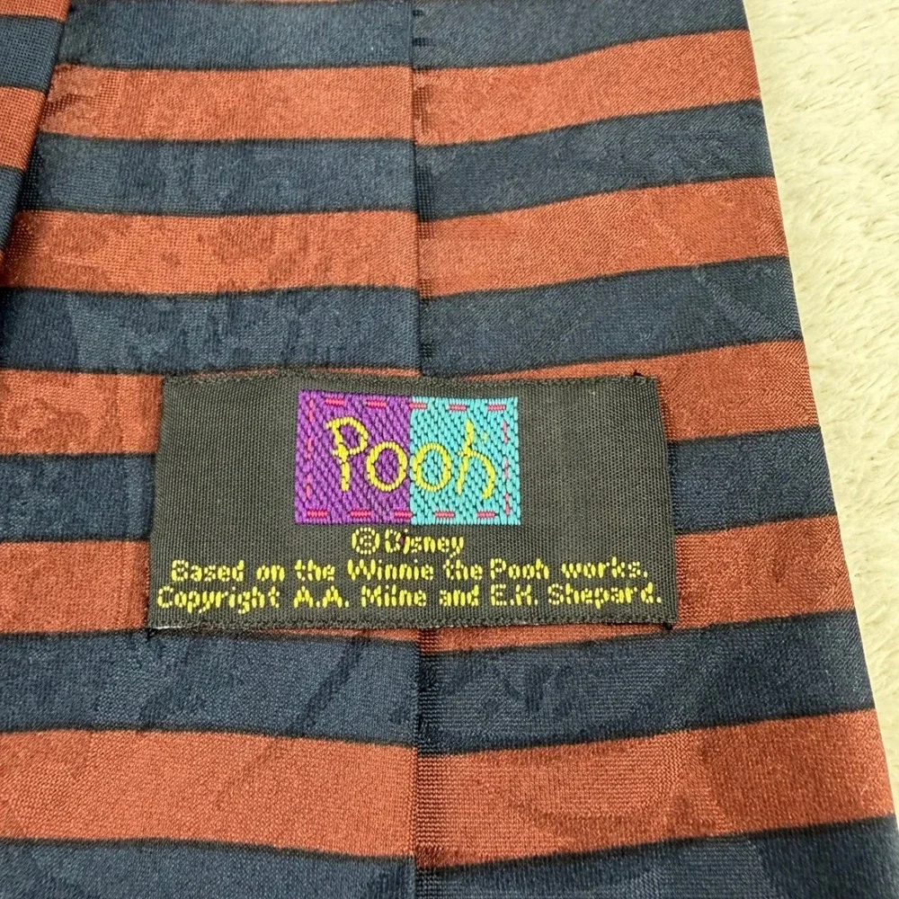 Disney Winnie‎ the Pooh Honey Bees Striped Necktie Men's Polyester 60 in